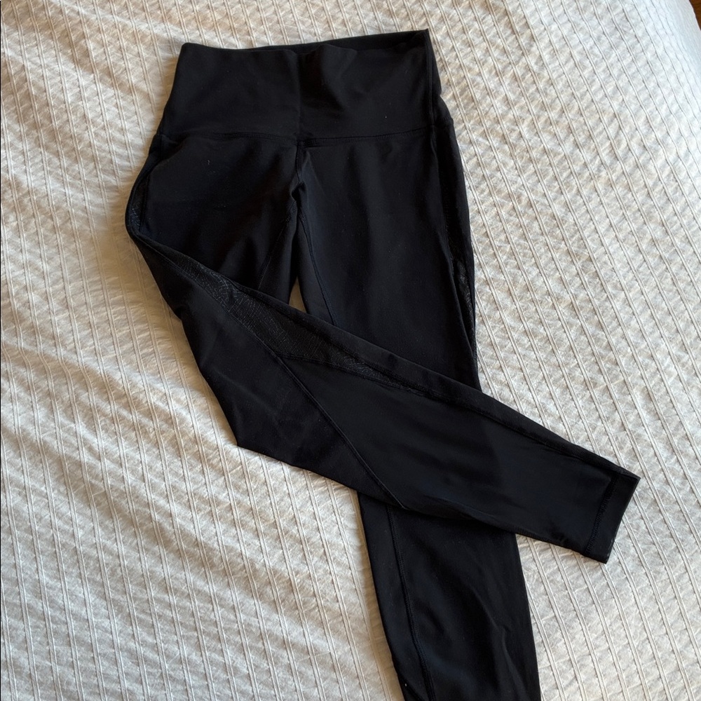 Lululemon leggings with mesh detailing